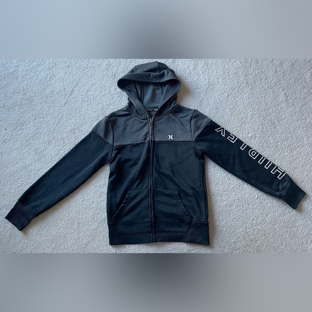 Hurley Kids Charcoal and Black Hoodie